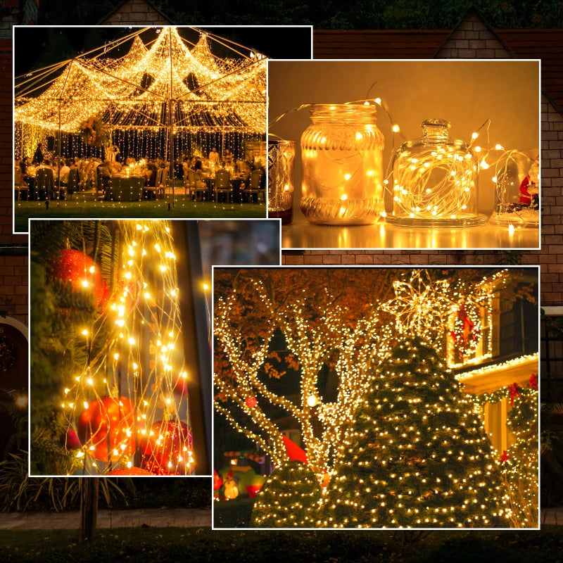 Selarlyt 2-Pack 200 LED Solar Fairy Lights Outdoor, Upgraded Oversize Lamp Beads & Super Bright Solar String Lights Outoor, 8 Modes Solar Lights for Garden Patio Decorations - Image 2